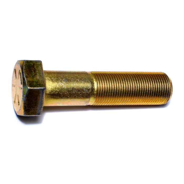 1"-14 x 4" Zinc Plated Grade 8 Steel Fine Thread Hex Cap Screws
