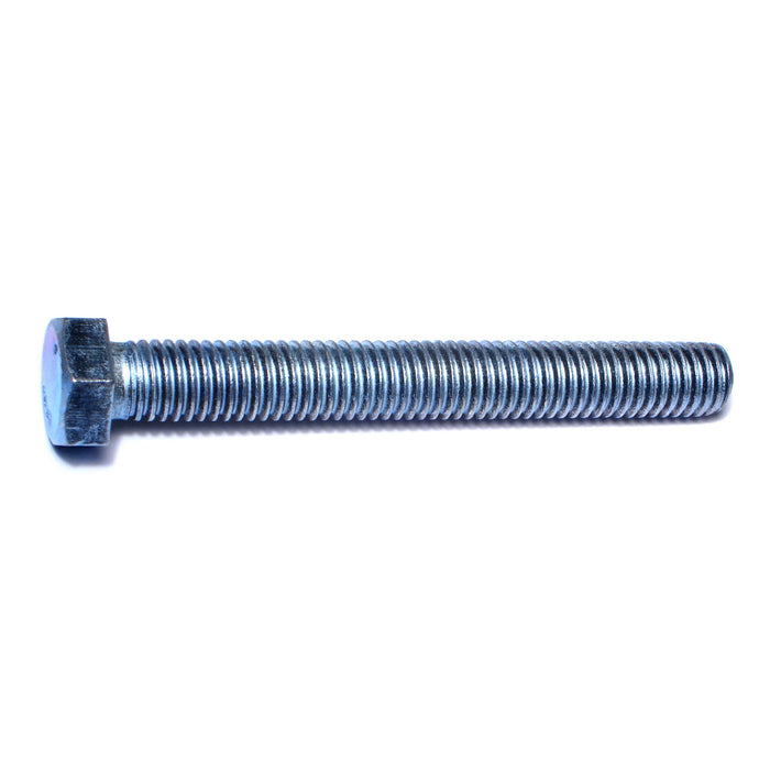 1/2"-13 x 4" Zinc Plated Steel Coarse Full Thread Hex Head Tap Bolts