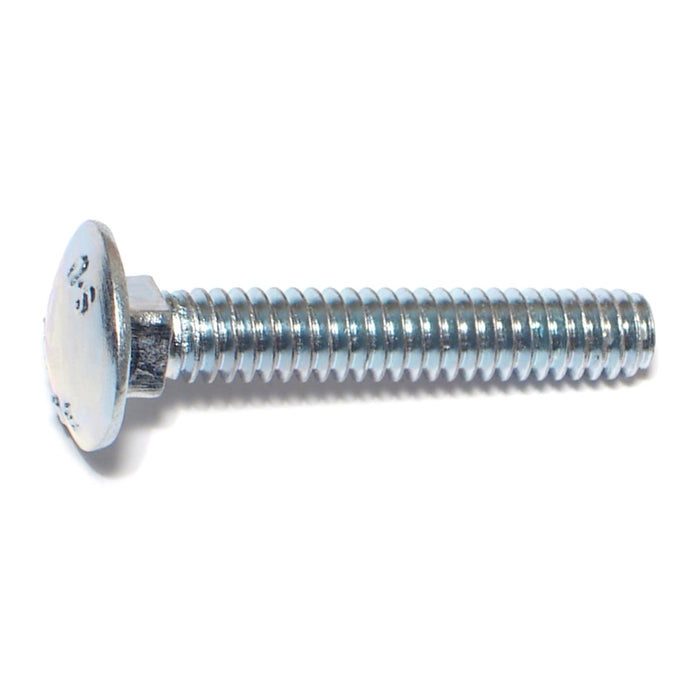 1/4"-20 x 1-1/2" Zinc Plated Grade 2 / A307 Steel Coarse Thread Carriage Bolts