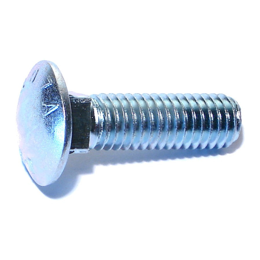 7/16"-14 x 1-1/2" Zinc Plated Grade 2 / A307 Steel Coarse Thread Carriage Bolts