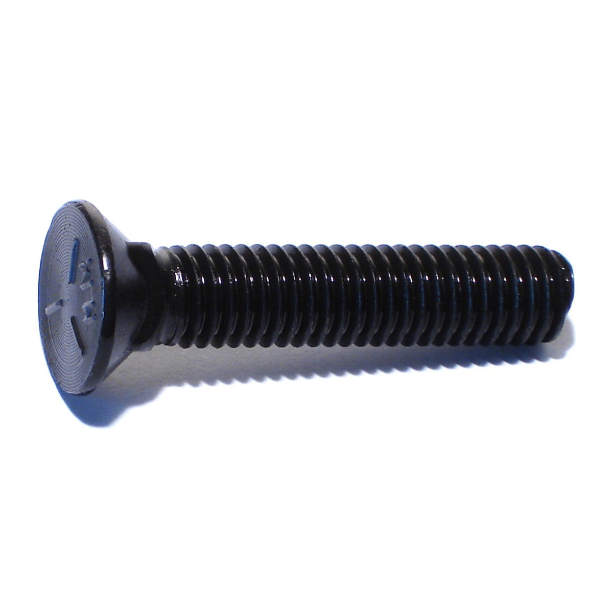 Grade 5 Plow Bolts 7/16-14 X 2 Inch - 8 Pack Plain Steel Fasteners