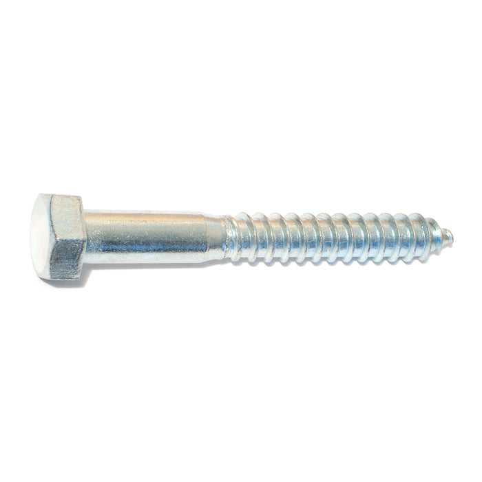 1/2" x 4" Zinc Plated Grade 2 / A307 Steel Hex Head Lag Screws