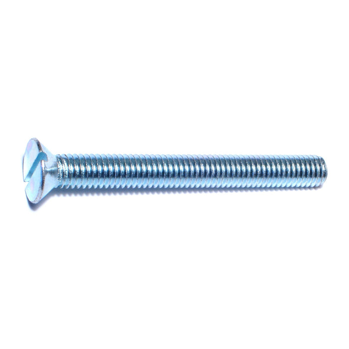 3/8"-16 x 3-1/2" Zinc Plated Steel Coarse Thread Slotted Flat Head Machine Screws