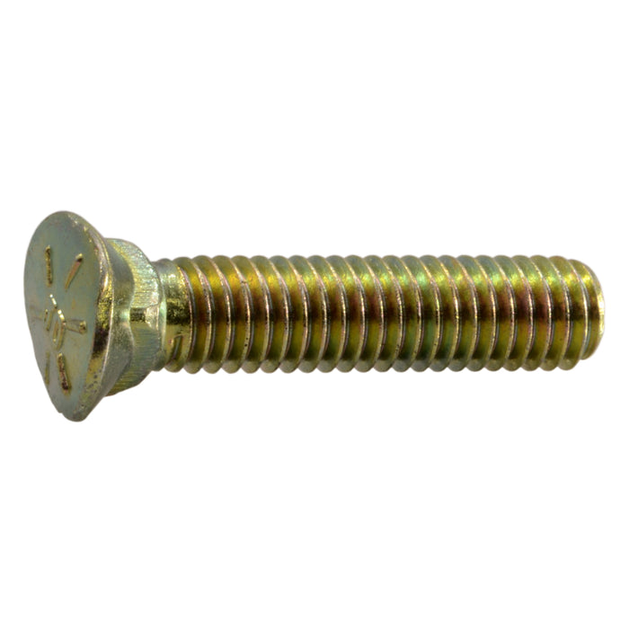 3/8"-16 x 1-1/2" Zinc Plated Grade 8 Steel Coarse Thread Oval Head Plow Bolts