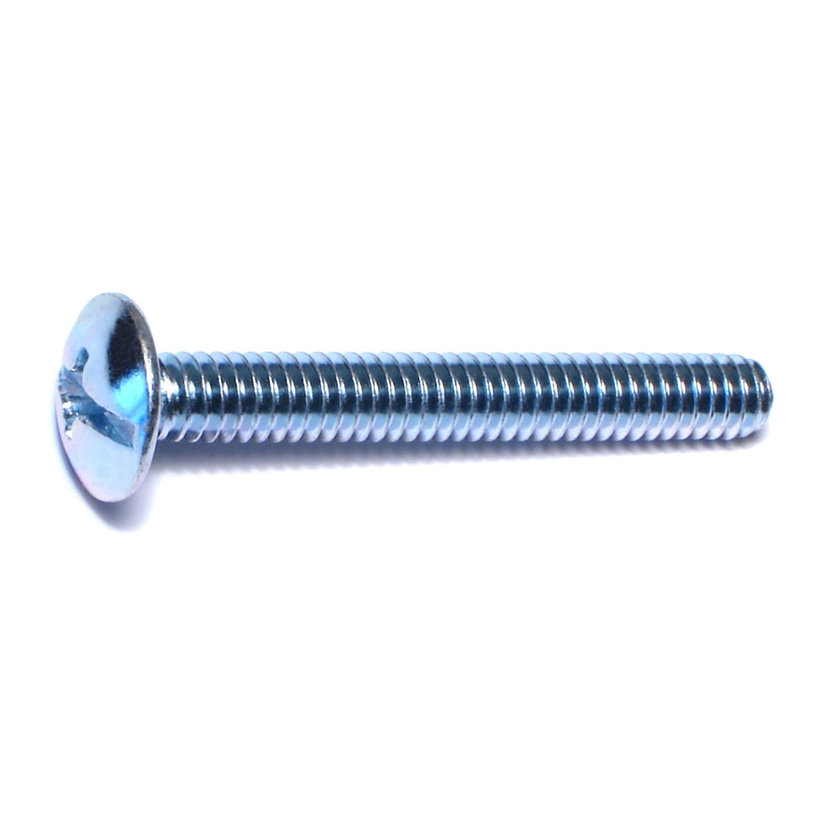1/4"-20 x 2" Zinc Plated Steel Coarse Thread Combo Truss Head Machine Screws