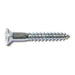 #8 x 1-1/4" Zinc Plated Steel Phillips Flat Head Wood Screws