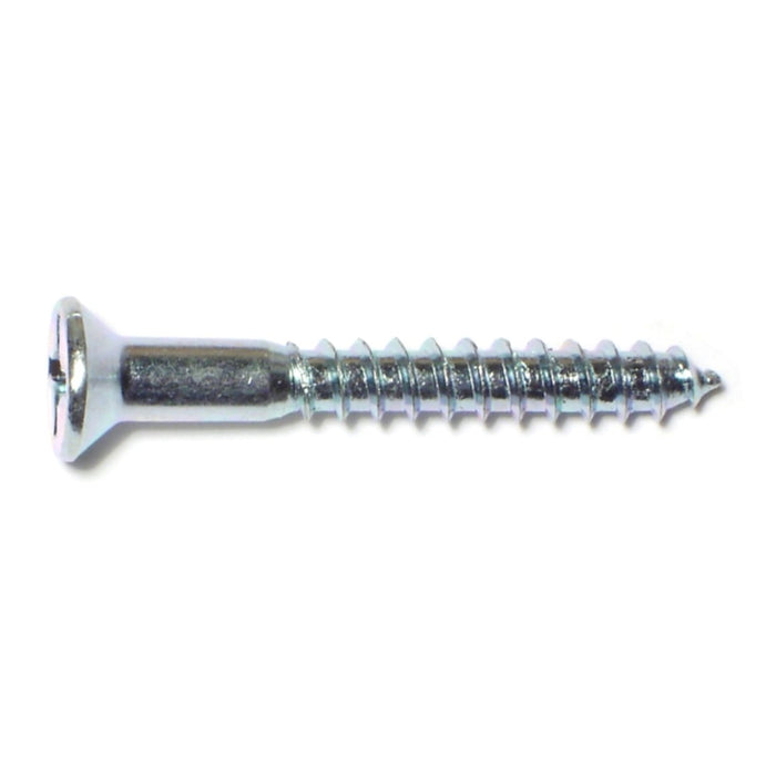 #10 x 1-1/2" Zinc Plated Steel Phillips Flat Head Wood Screws
