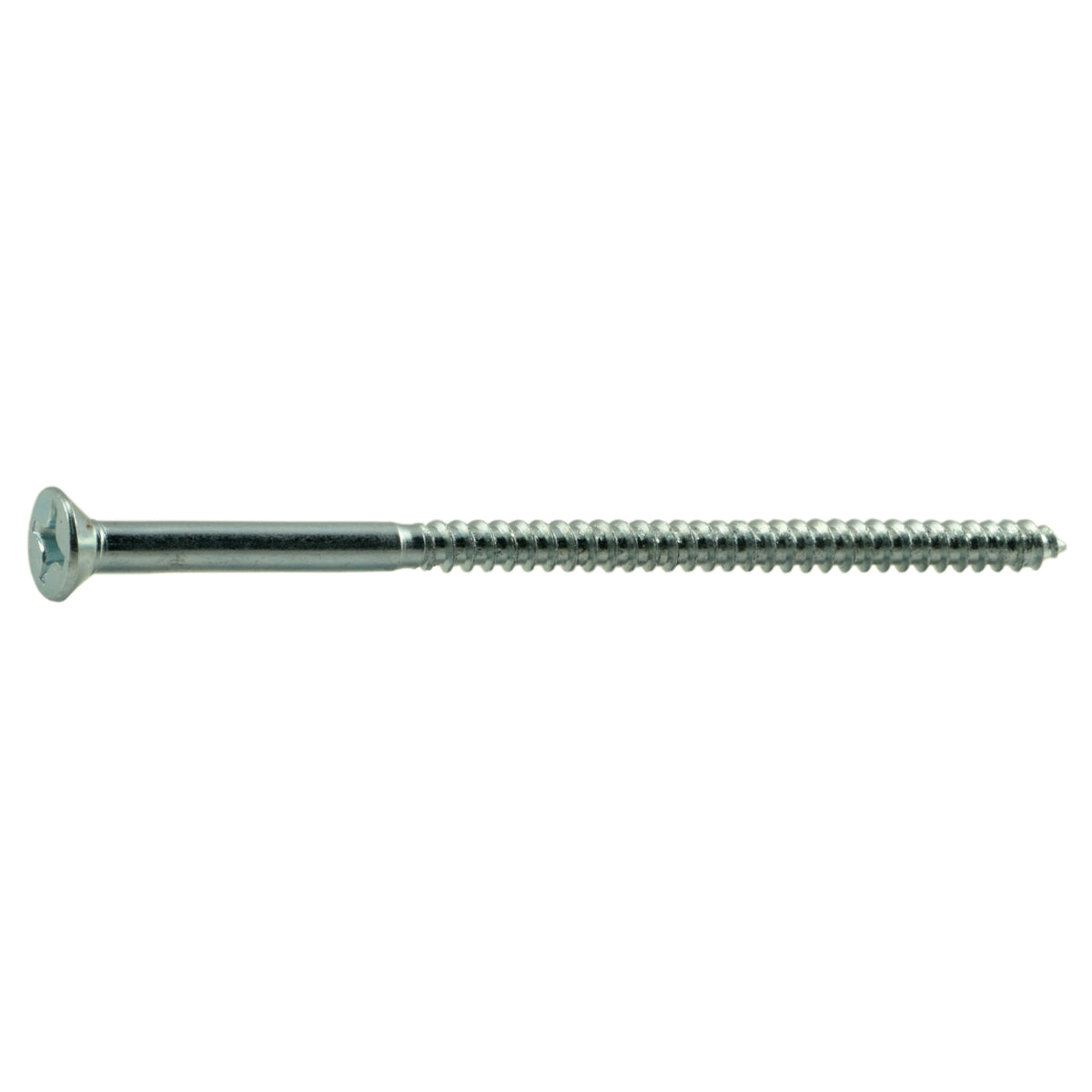 #10 x 4" Zinc Plated Steel Phillips Flat Head Wood Screws