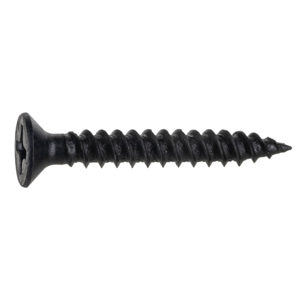 TwinFast Black Phosphate Steel Phillips Flat Head Wood Screws - 100 pcs.