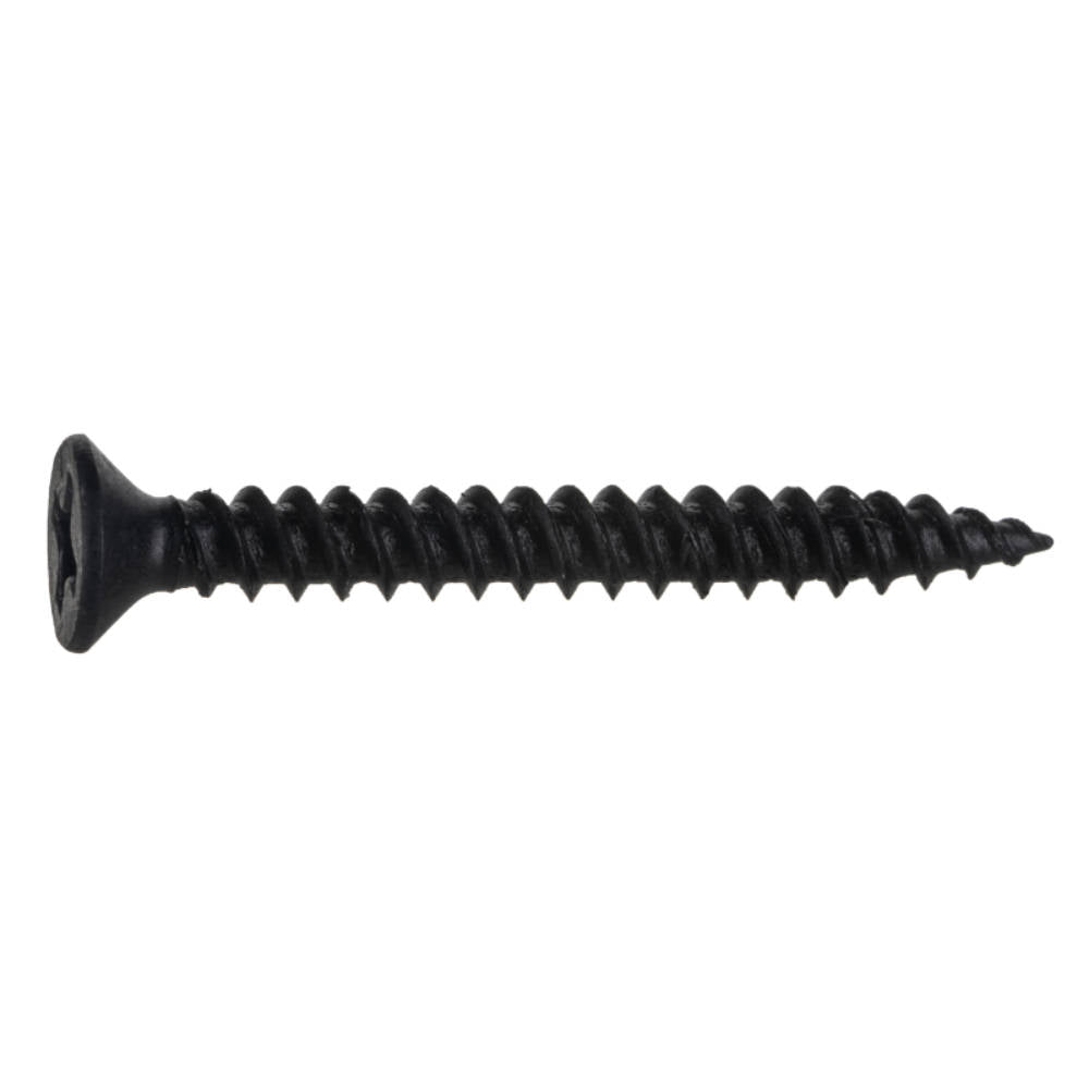 TwinFast Black Phosphate Steel Phillips Flat Head Wood Screws - 100 pcs.