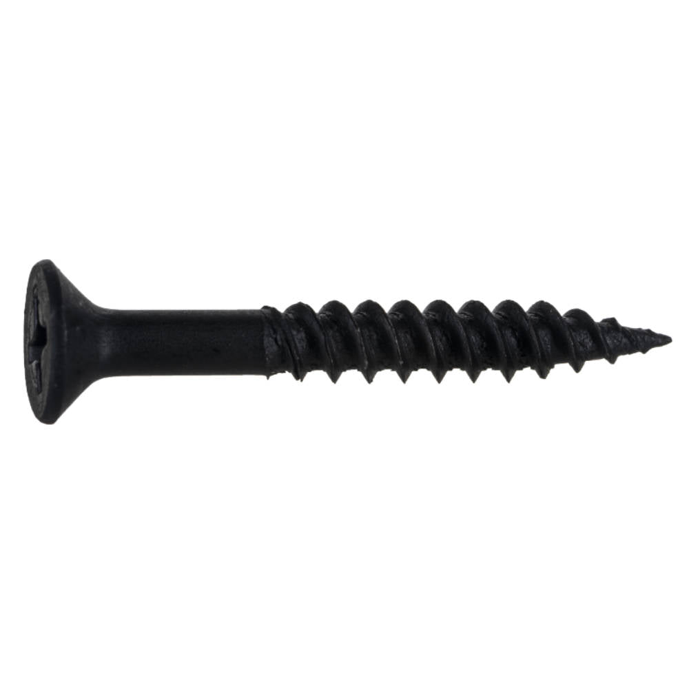 TwinFast Black Phosphate Steel Phillips Flat Head Wood Screws - 100 pcs.