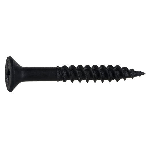 8 x 1-1/4" Black Phosphate Phillips Flat TwinFast Wood Cabinet Screws
