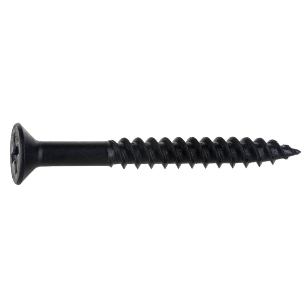TwinFast Black Phosphate Steel Phillips Flat Head Wood Screws - 100 pcs.