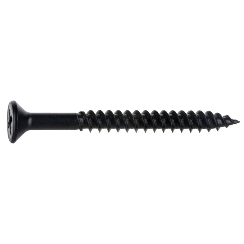TwinFast Black Phosphate Steel Phillips Flat Head Wood Screws - 100 pcs.