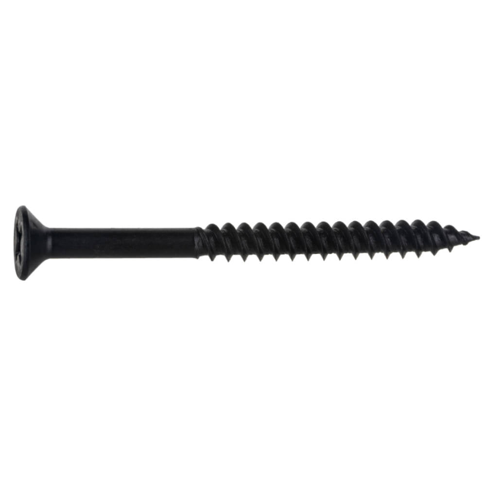 TwinFast Black Phosphate Steel Phillips Flat Head Wood Screws - 100 pcs.
