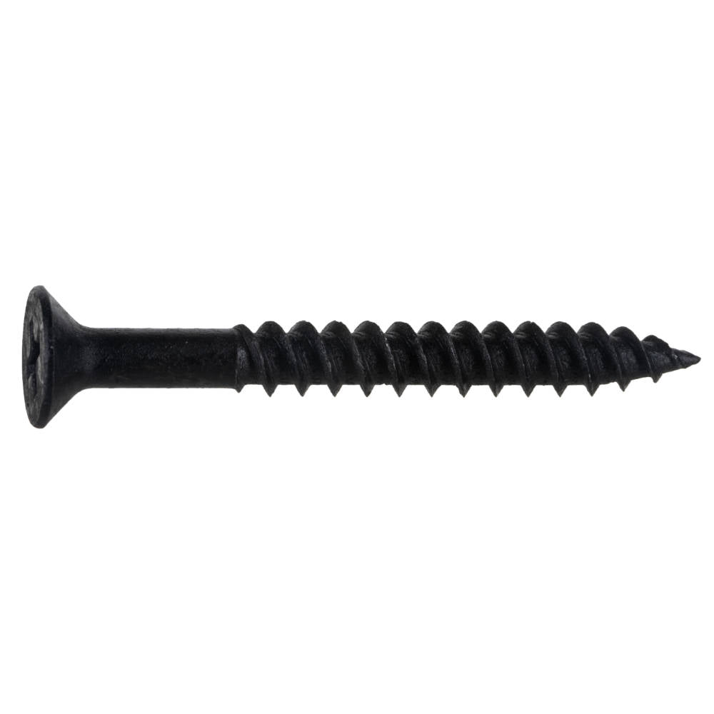 TwinFast Black Phosphate Steel Phillips Flat Head Wood Screws - 100 pcs.