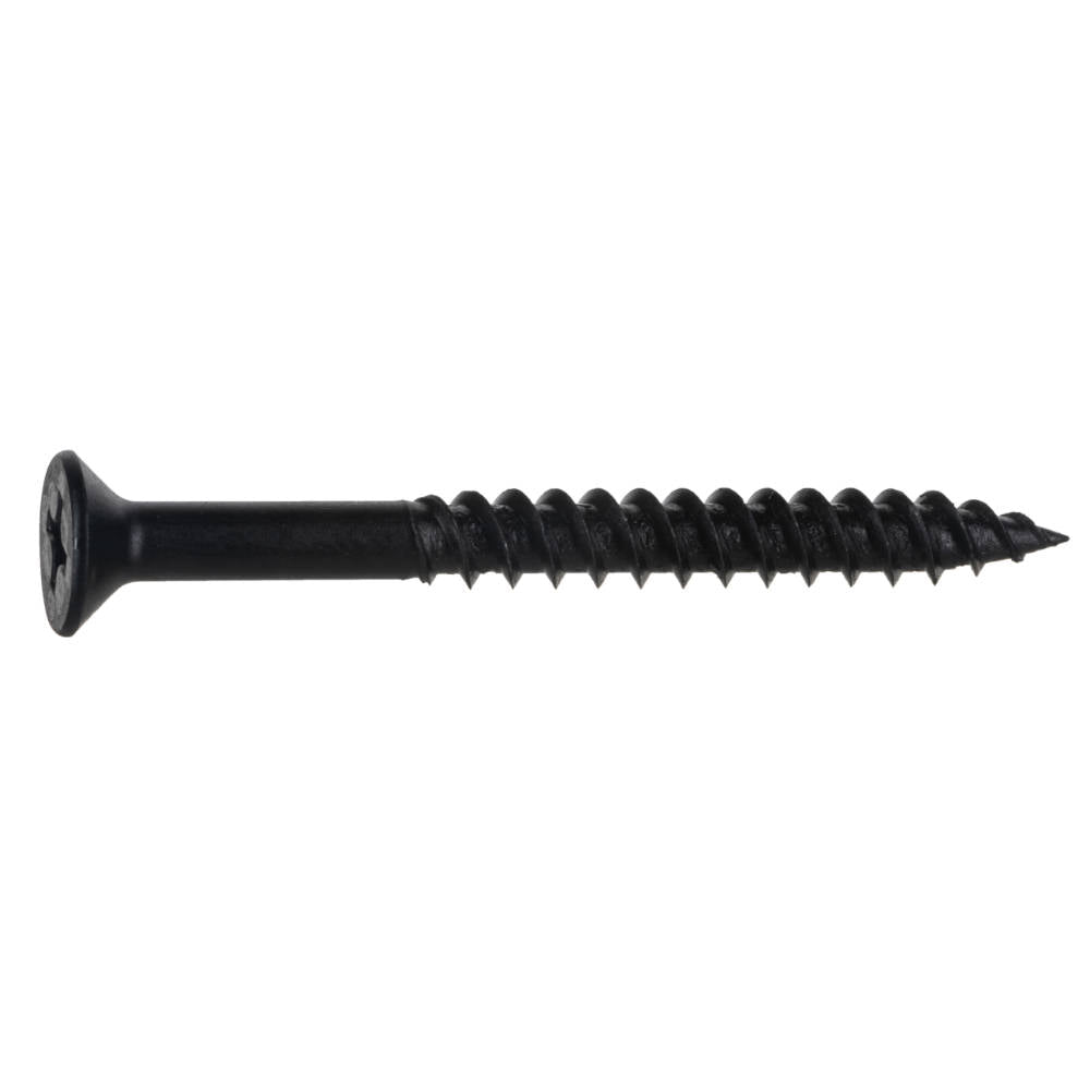 TwinFast Black Phosphate Steel Phillips Flat Head Wood Screws - 100 pcs.