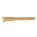 #10 x 2-1/2" Brass Phillips Flat Head Wood Screws