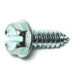 #14 x 3/4" Zinc Plated Steel Slotted Hex Washer Head Sheet Metal Screws