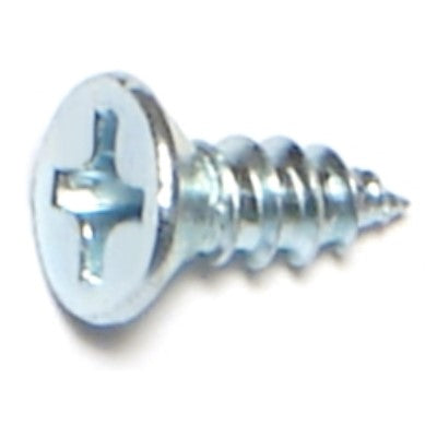 #6 x 3/8" Zinc Plated Steel Phillips Flat Head Sheet Metal Screws