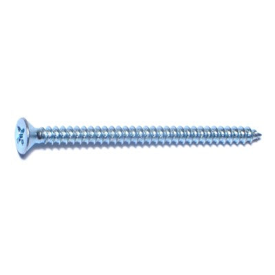 #6 x 2" Zinc Plated Steel Phillips Flat Head Sheet Metal Screws