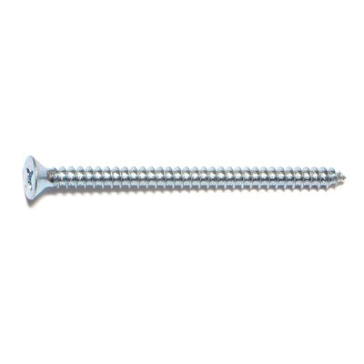 #8 x 2-1/2" Zinc Plated Steel Phillips Flat Head Sheet Metal Screws