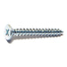 #10 x 1-1/2" Zinc Plated Steel Phillips Flat Head Sheet Metal Screws