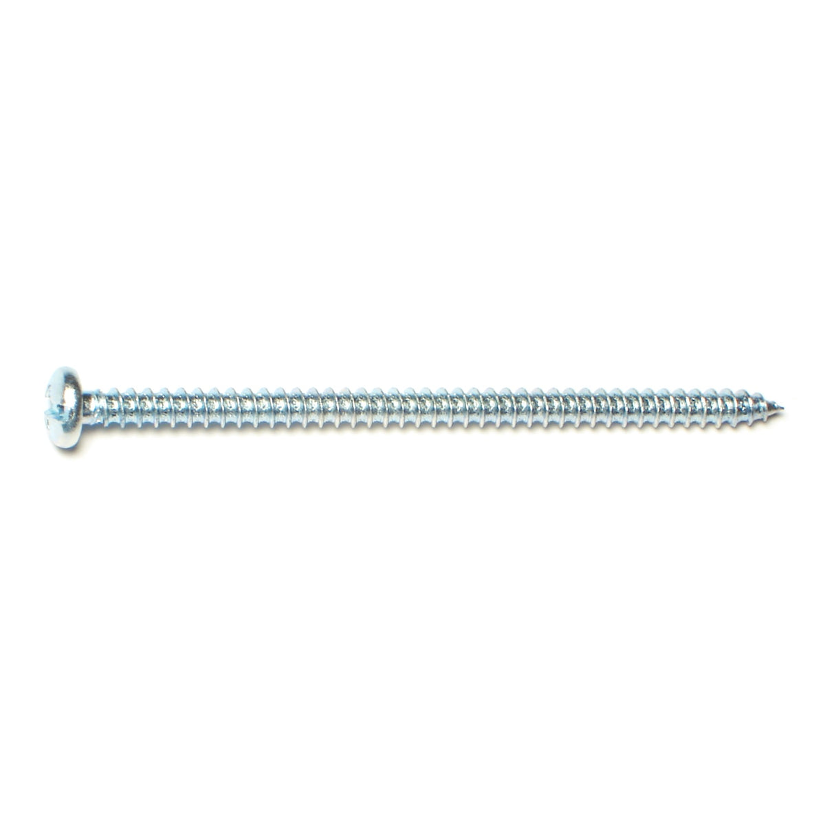 #8 x 3" Zinc Plated Steel Combo Pan Head Sheet Metal Screws