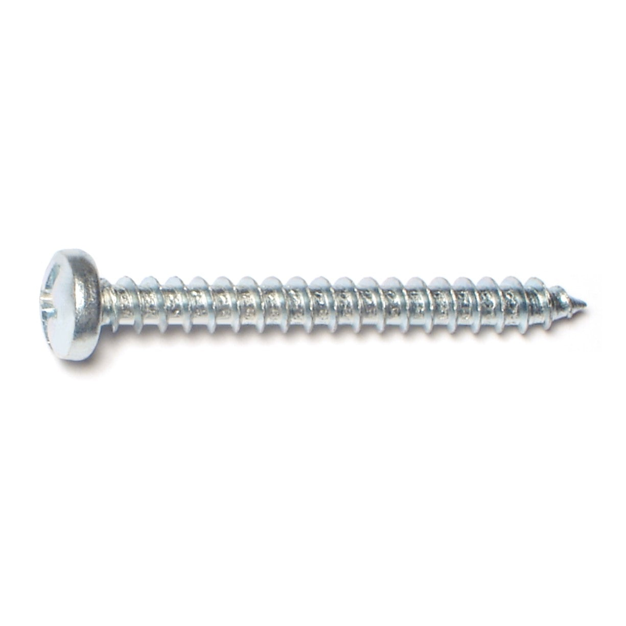 #10 x 1-3/4" Zinc Plated Steel Combo Pan Head Sheet Metal Screws