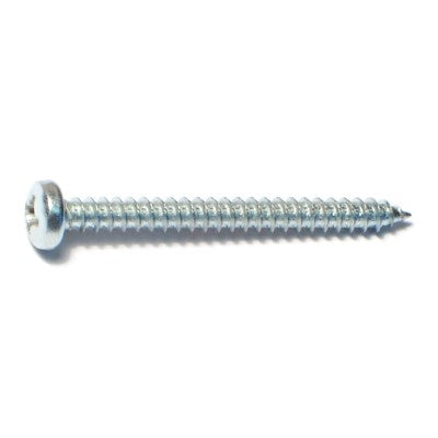 #6 x 1-1/2" Zinc Plated Steel Phillips Pan Head Sheet Metal Screws