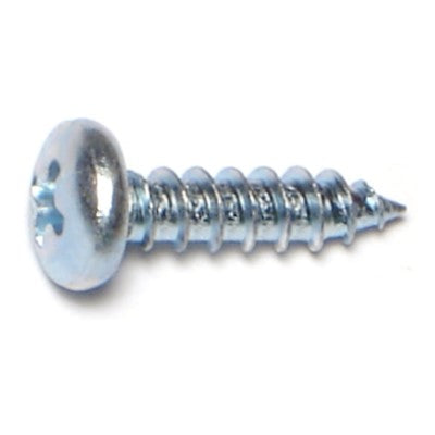 #8 x 5/8" Zinc Plated Steel Phillips Pan Head Sheet Metal Screws