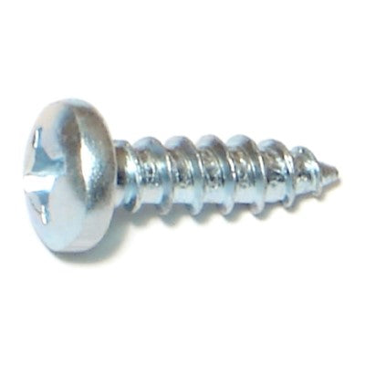 #12 x 3/4" Zinc Plated Steel Phillips Pan Head Sheet Metal Screws