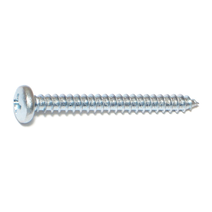 #14 x 2-1/2" Zinc Plated Steel Phillips Pan Head Sheet Metal Screws