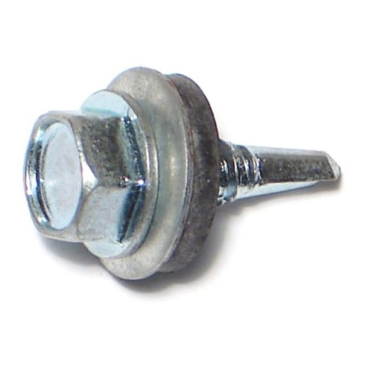 #14-14 x 3/4" Zinc Plated Steel Hex Bonded Washer Head Self-Drilling Screws
