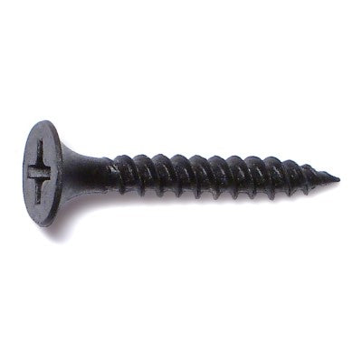 #6 x 1" Black Phosphate Steel Fine Thread Phillips Bugle Head Drywall Screws