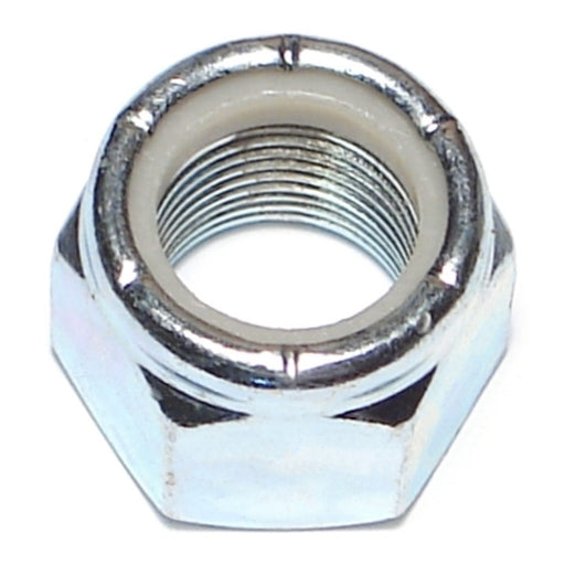 3/4"-16 Zinc Plated Grade 2 Steel Fine Thread Nylon Insert Lock Nuts
