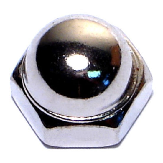 5/16"-18 Nickel Plated Steel Coarse Thread Acorn Cap Nuts