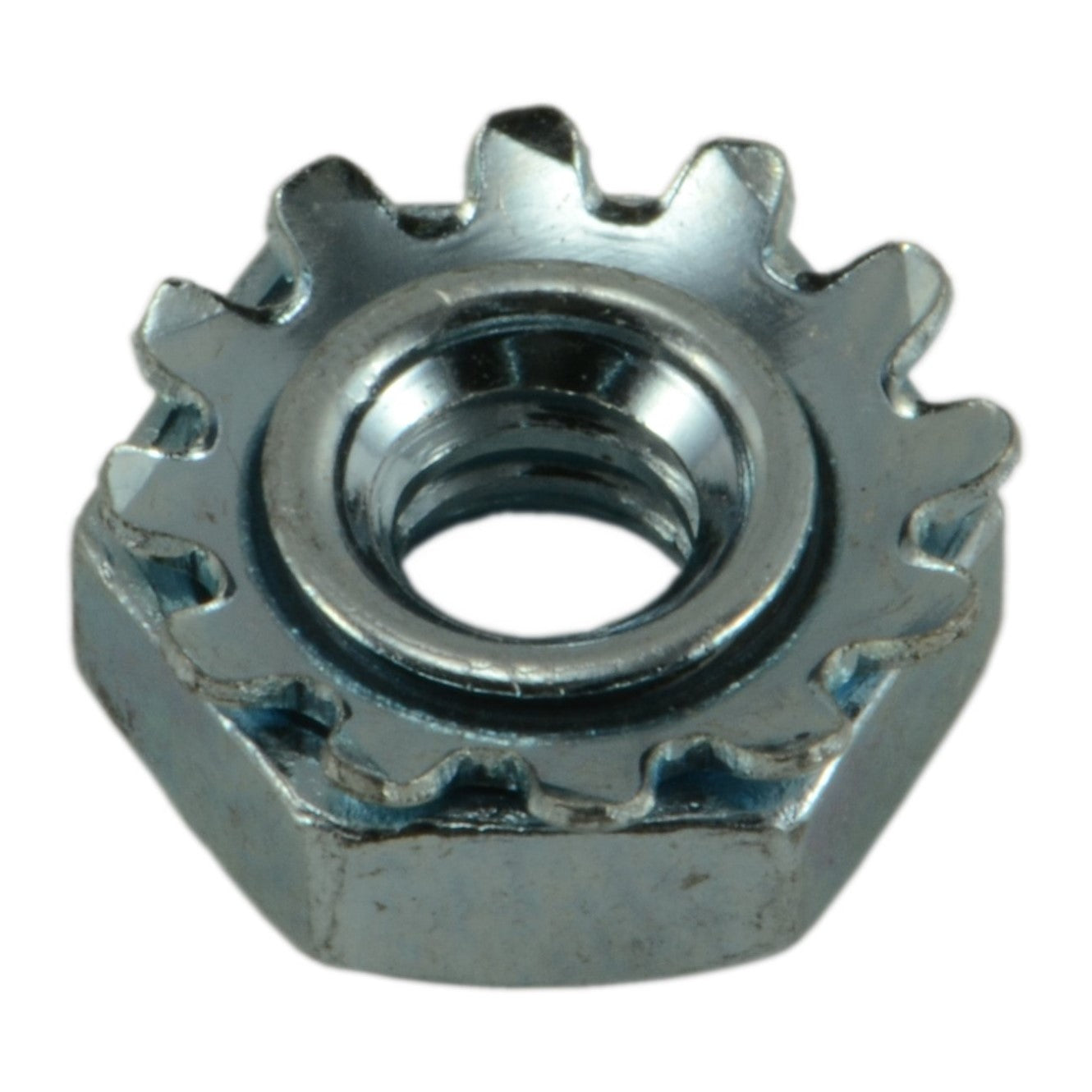 #6-32 Zinc Plated Grade 2 Steel Coarse Thread Kep Lock Nuts