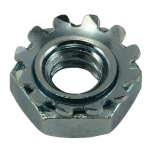 #10-24 Zinc Plated Grade 2 Steel Coarse Thread Kep Lock Nuts