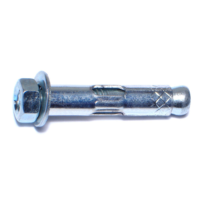 5/16" x 1-1/2" Zinc Plated Steel Hex Nut Sleeve Anchors