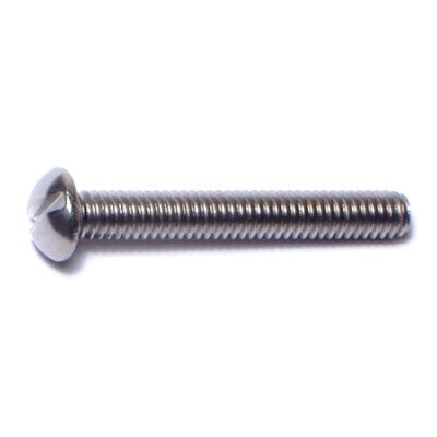 #8-32 x 1-1/4" 18-8 Stainless Steel Coarse Thread Slotted Round Head Machine Screws