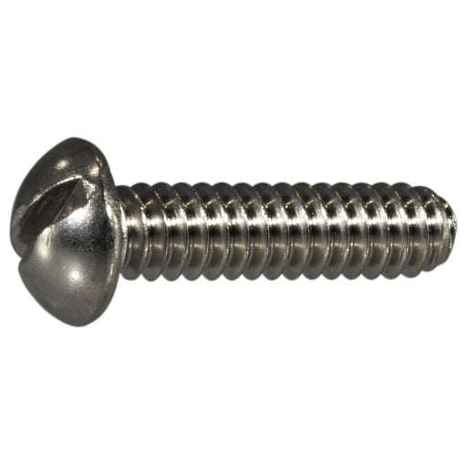 #10-24 x 3/4" 18-8 Stainless Steel Coarse Thread Slotted Round Head Machine Screws