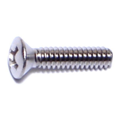 #6-32 x 5/8" 18-8 Stainless Steel Coarse Thread Phillips Oval Head Machine Screws