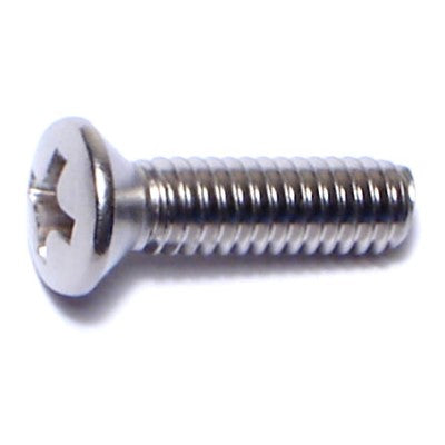 #8-32 x 5/8" 18-8 Stainless Steel Coarse Thread Phillips Oval Head Machine Screws
