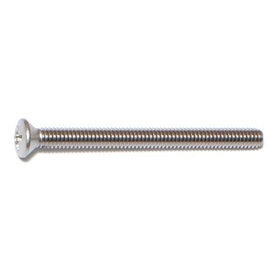 #8-32 x 2" 18-8 Stainless Steel Coarse Thread Phillips Oval Head Machine Screws