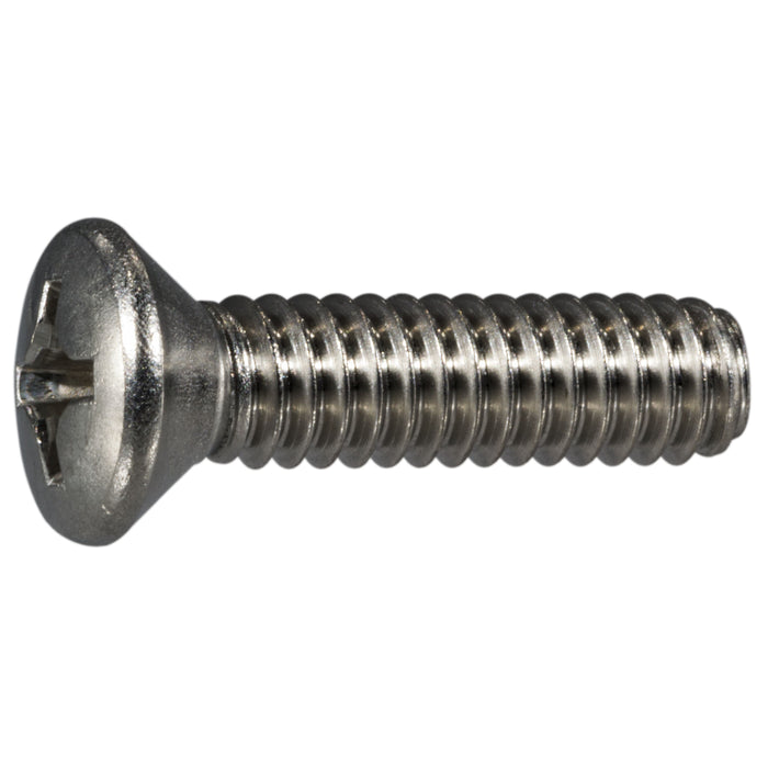 1/4"-20 x 1" 18-8 Stainless Steel Coarse Thread Phillips Oval Head Machine Screws