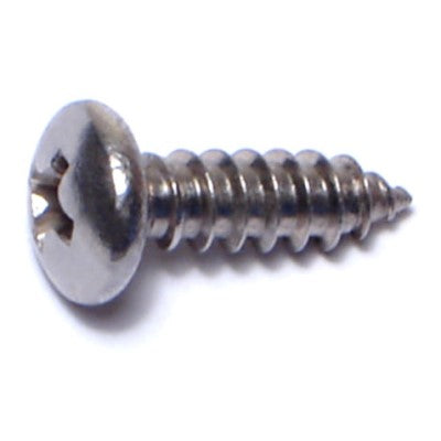 #10 x 5/8" 18-8 Stainless Steel Phillips Pan Head Sheet Metal Screws