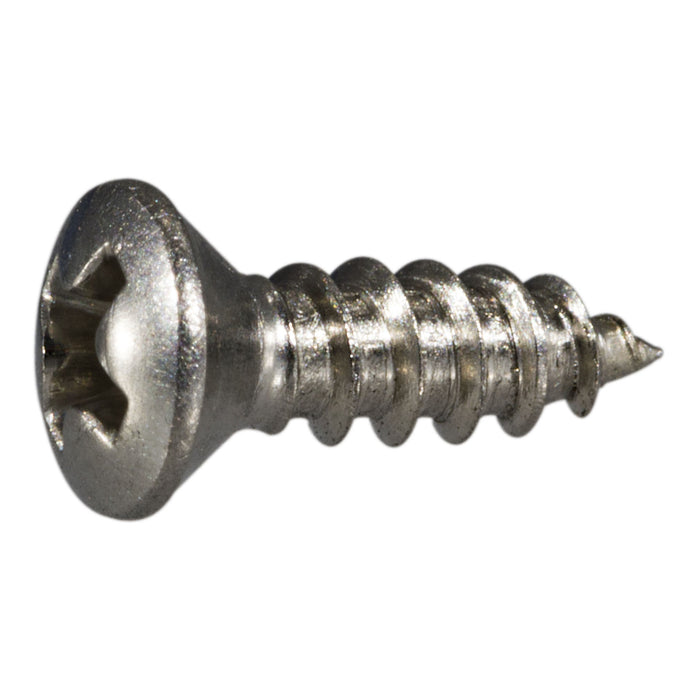 #4 x 3/8" 18-8 Stainless Steel Phillips Oval Head Sheet Metal Screws