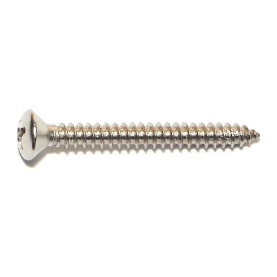 #8 x 1-1/2" 18-8 Stainless Steel Phillips Oval Head Sheet Metal Screws