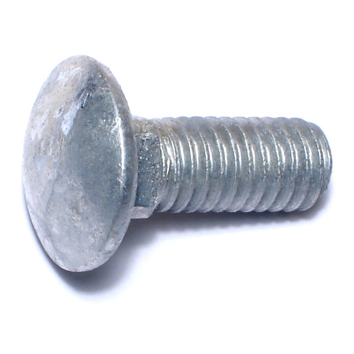 3/8"-16 x 1" Hot Dip Galvanized Grade 2 / A307 Steel Coarse Thread Carriage Bolts